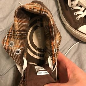 Double tongue Chuck Taylors.